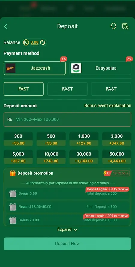 az777 game deposit methos and bonuses
